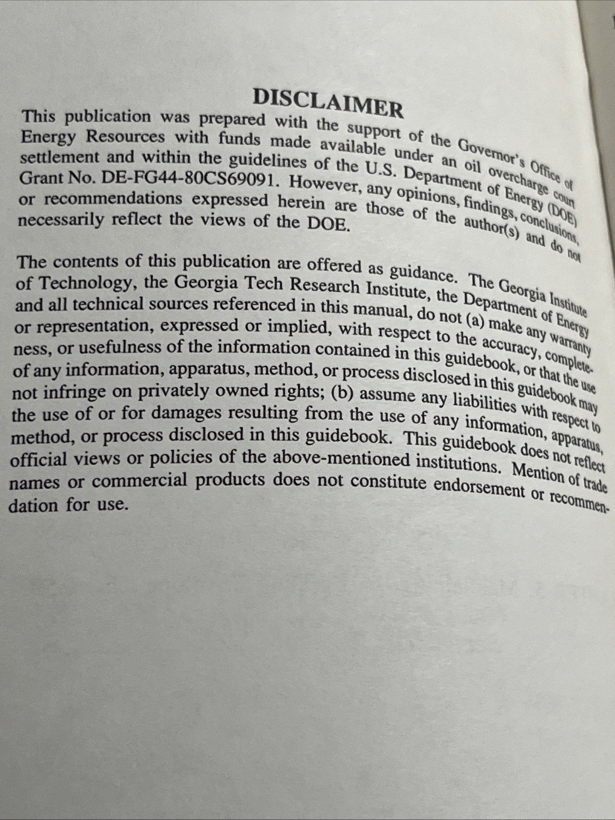 O&M Guidebook for Energy Conservation