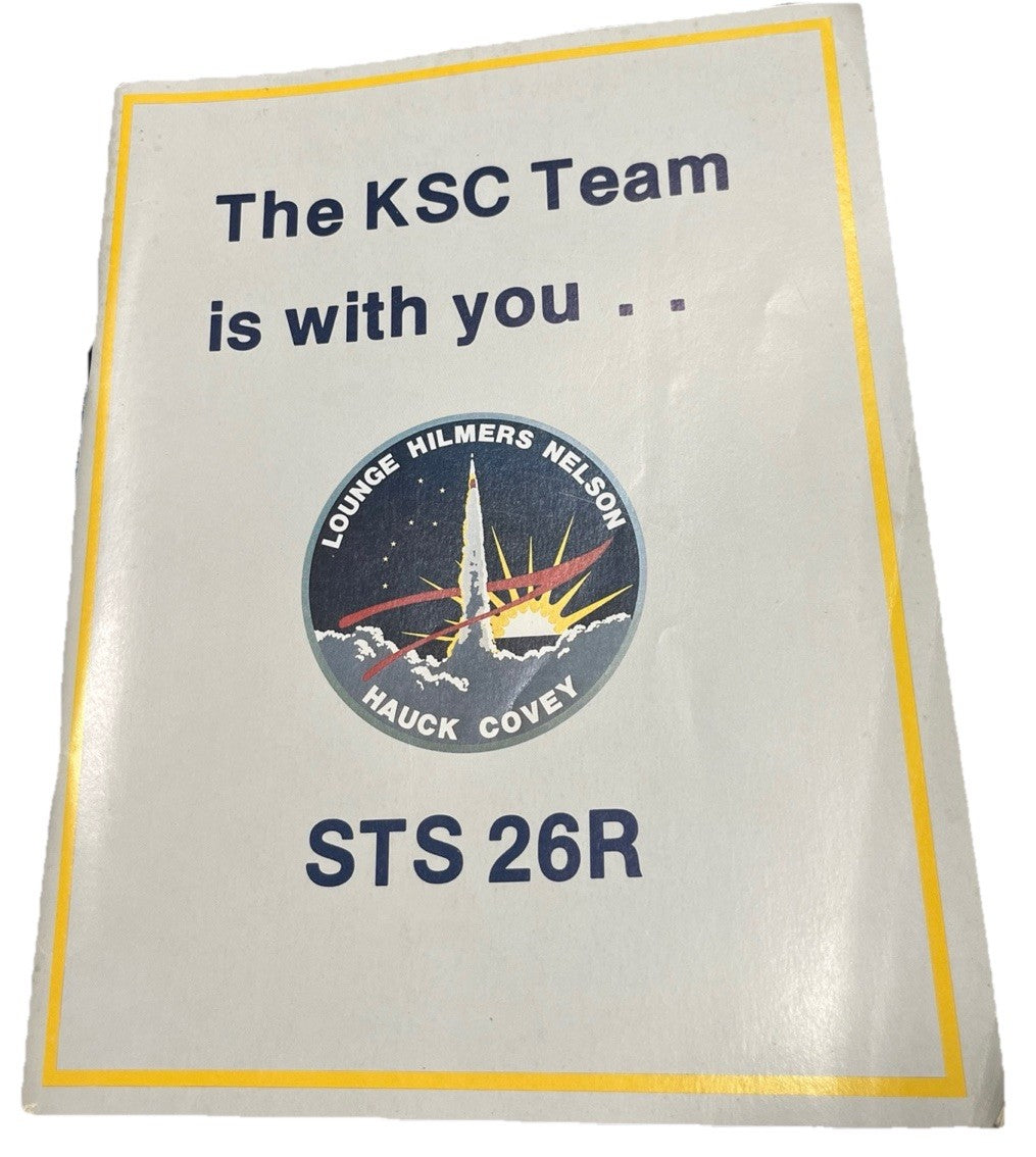 KSC TEAM signatures employee book STS 26R space shuttle collectible 1989