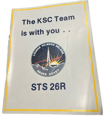 KSC TEAM signatures employee book STS 26R space shuttle collectible 1989