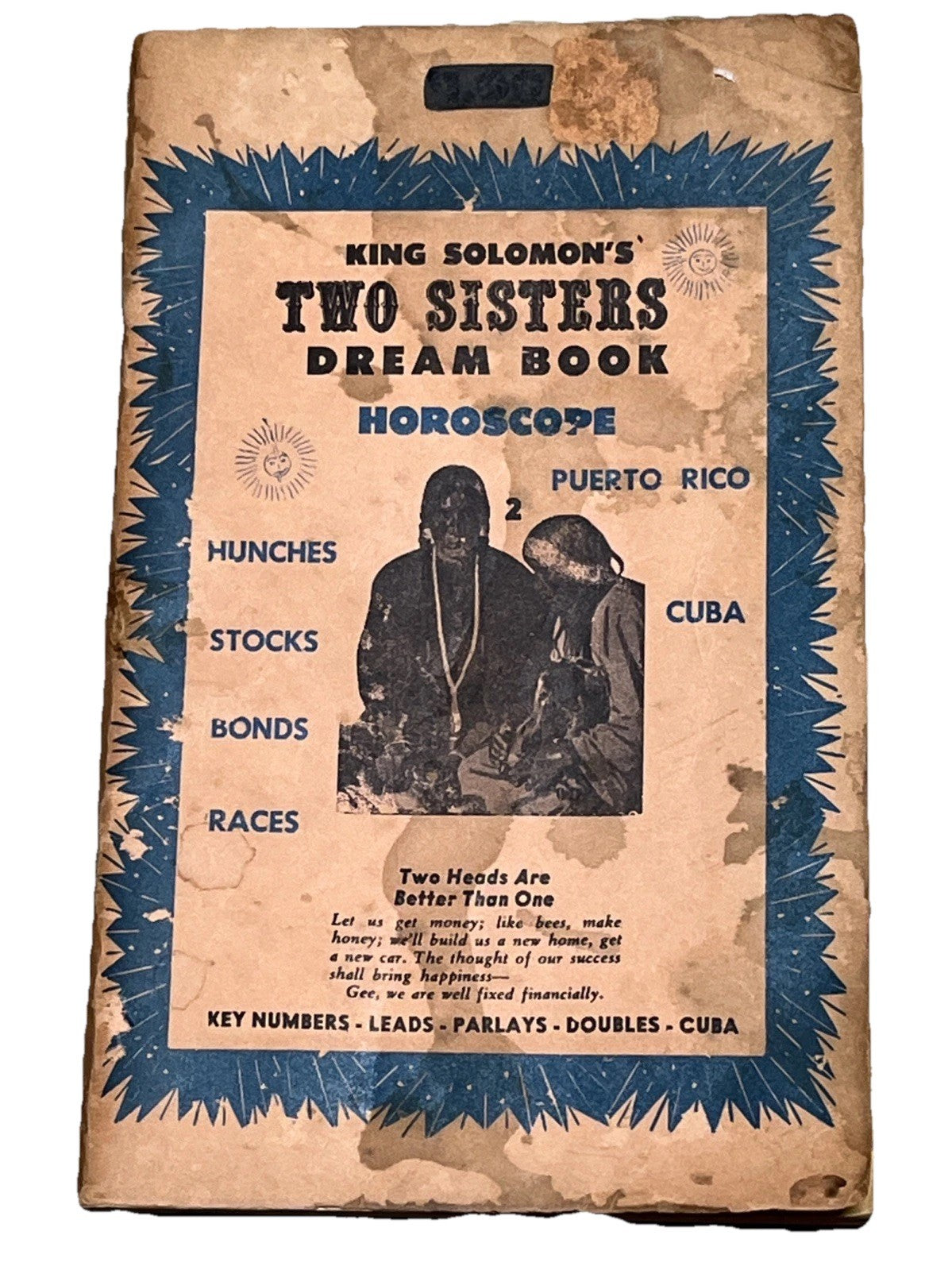 KING SOLOMON'S TWO SISTERS DREAM BOOK HOROSCOPE By Sister Maria 1960 RARE