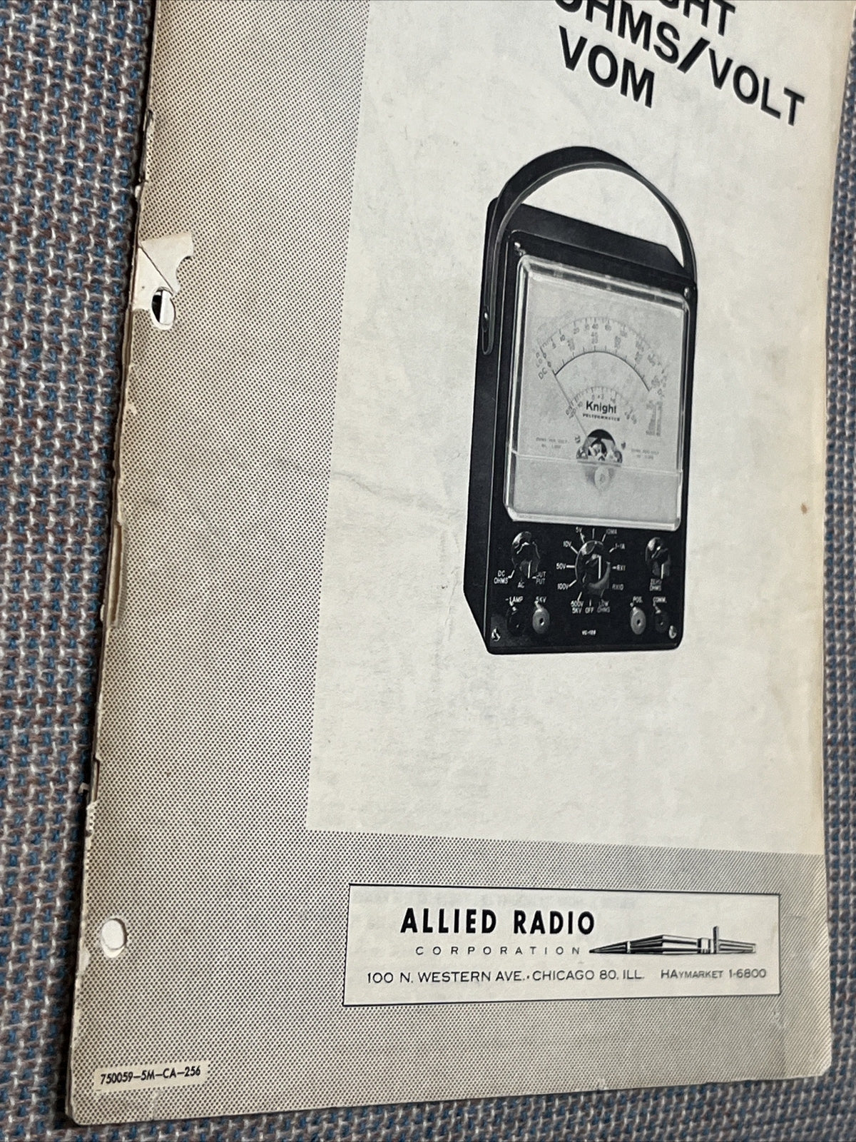 The knight 1,000 OHMS/Volt Vom By Allied Radio 