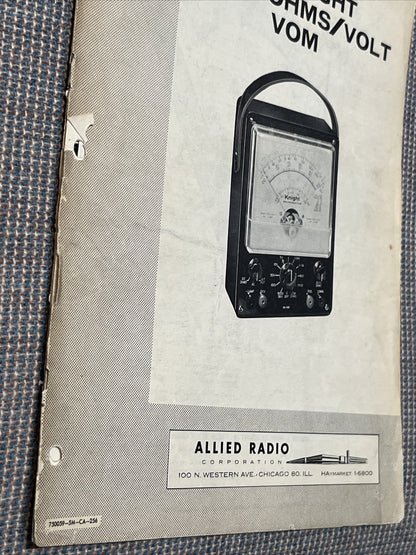The knight 1,000 OHMS/Volt Vom By Allied Radio 
