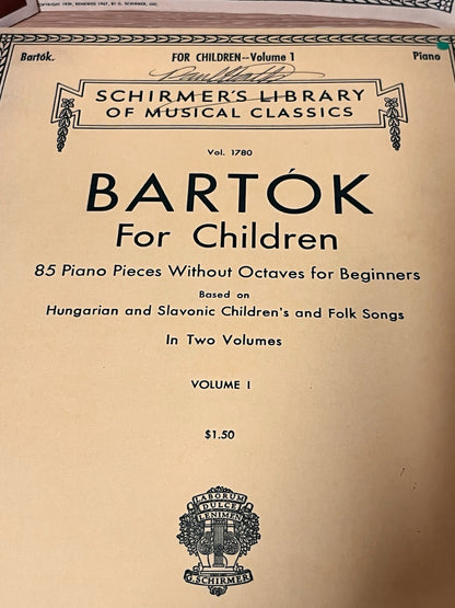Bela Bartok Mikrokosmos Piano Solo & Schemer’s Llibrary Musical Classics Lot 5