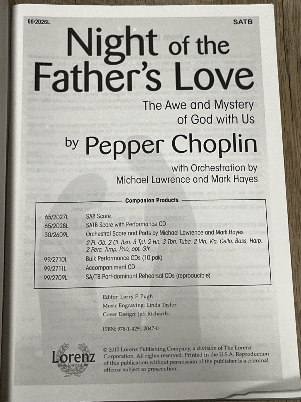 Night of the Father's Love SATB: The Awe and Mystery of God with Us Plus Cd