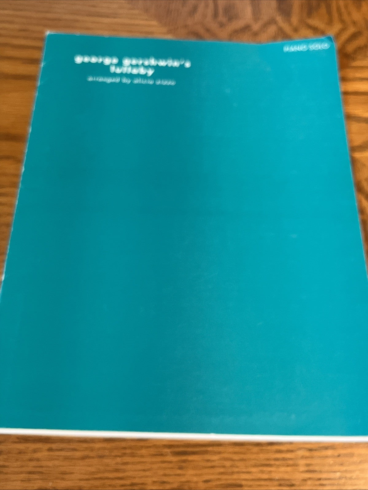 GEOGE GERSHWIN LULLABY Sheet Music PIANO SOLO 1992
