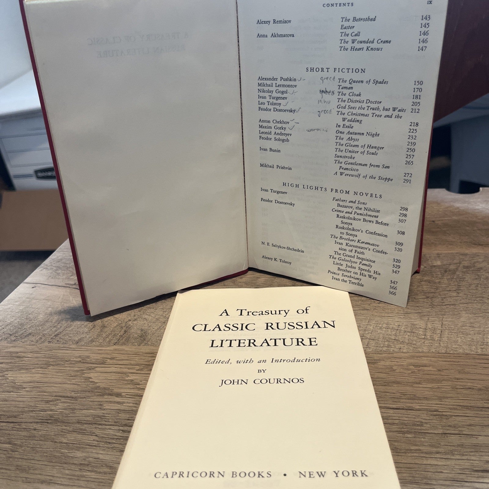 The Treasury of Classic Russian Literature Edited By John Cournos (1962)