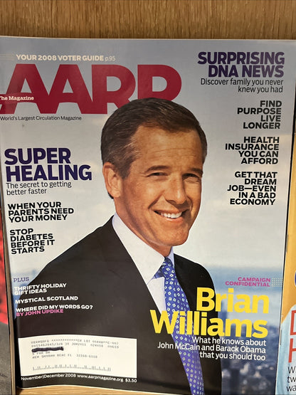 Lot of 6 AARP The Magazine December 2004/2008/2009