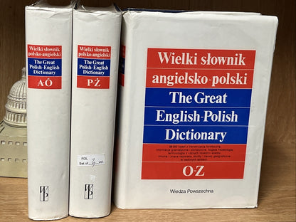 Wielki słownik angielsko-polski  ( The Great English-Polish Dictionary) Lot Of 3