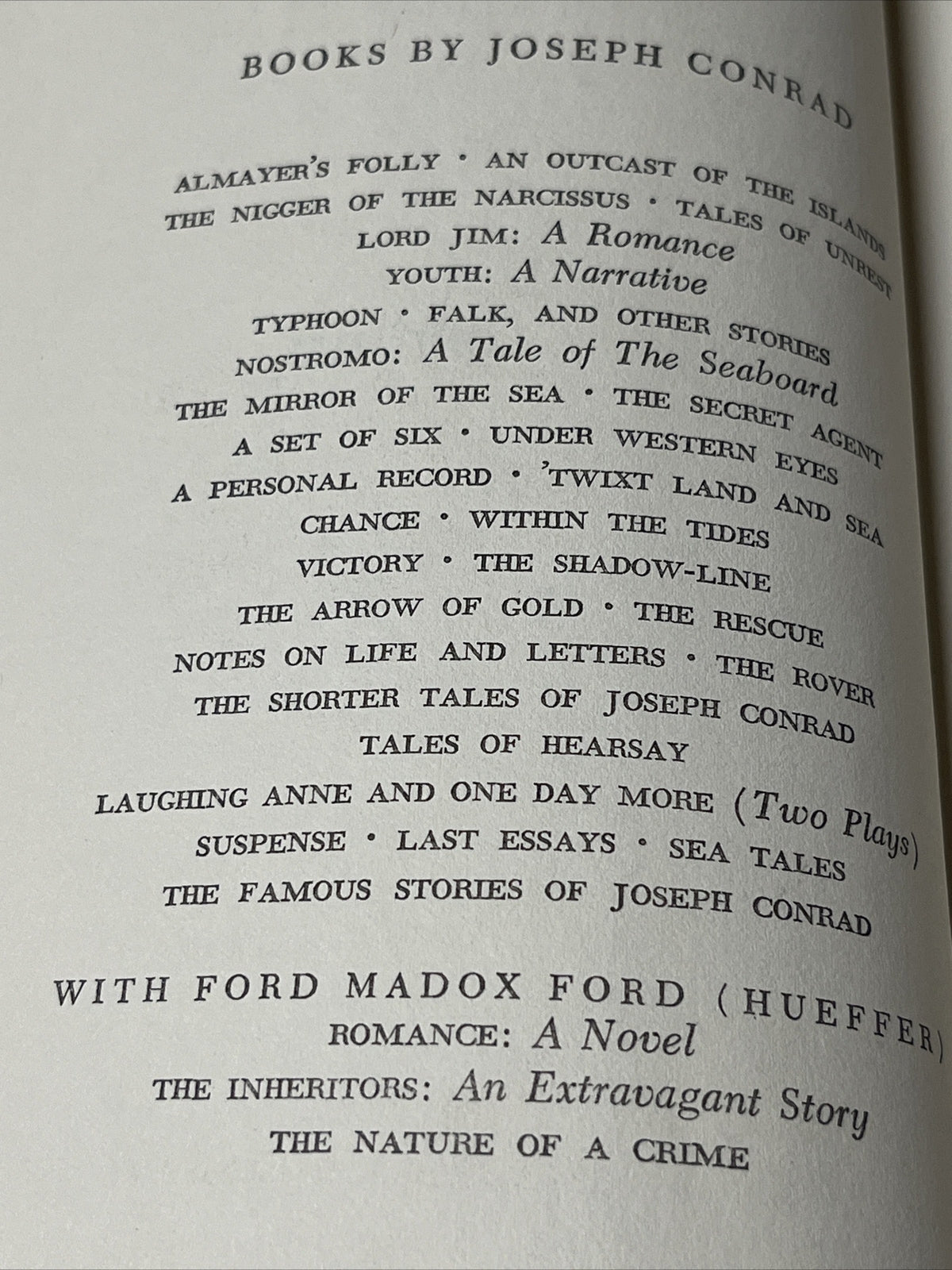 joseph conrad books: Lord Jim  (1920)