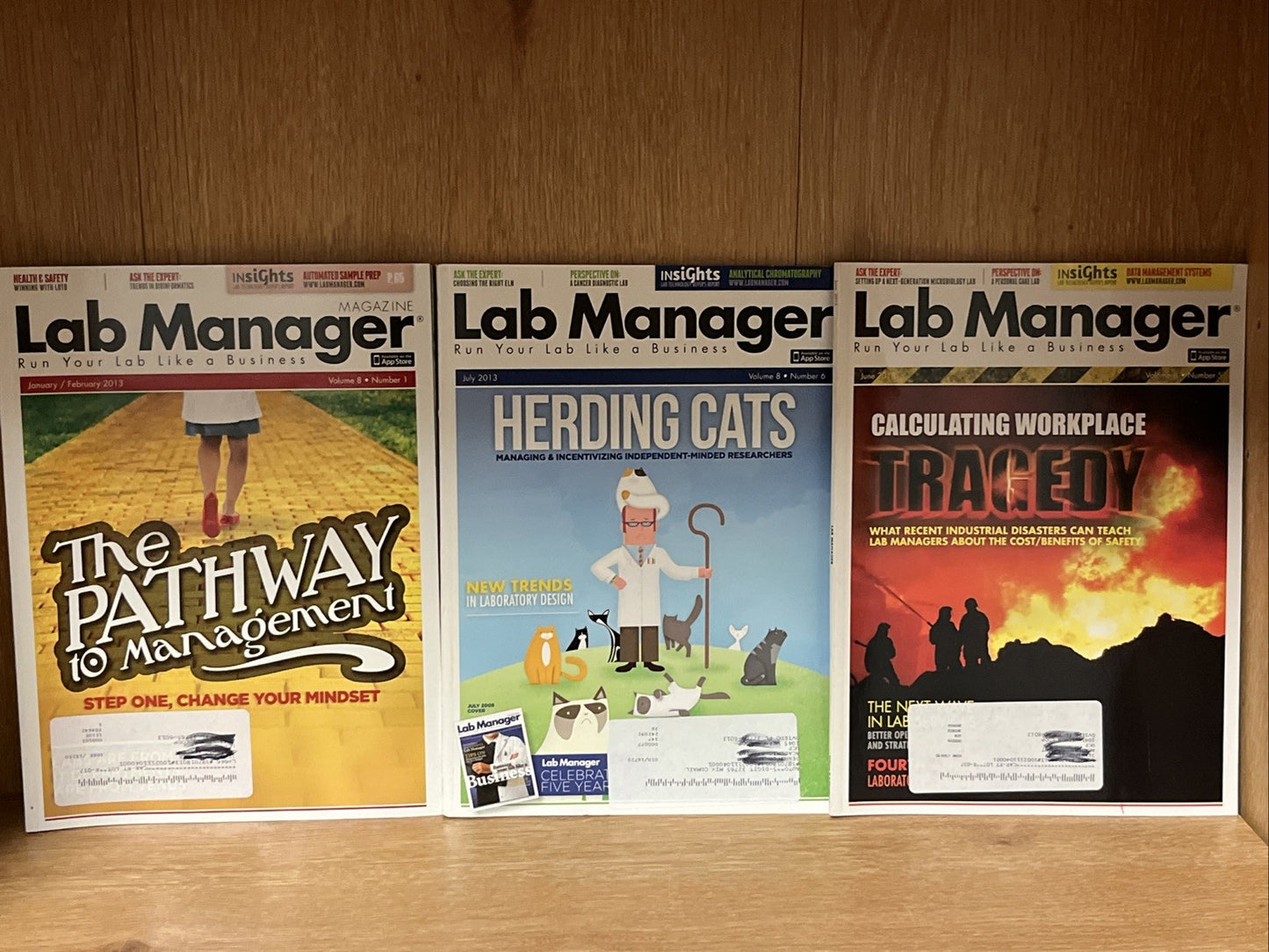 Lot of 3 Lab Manager Magazine Run Your Lab Like A Business 2013 Volume 8