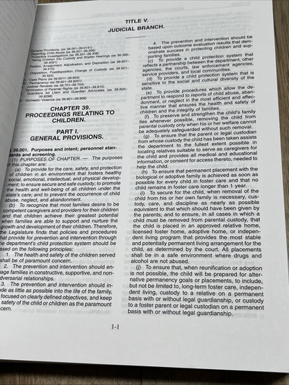 Florida Family Law Rules Statues Set And Rules of Judicial Administration Vol. 2