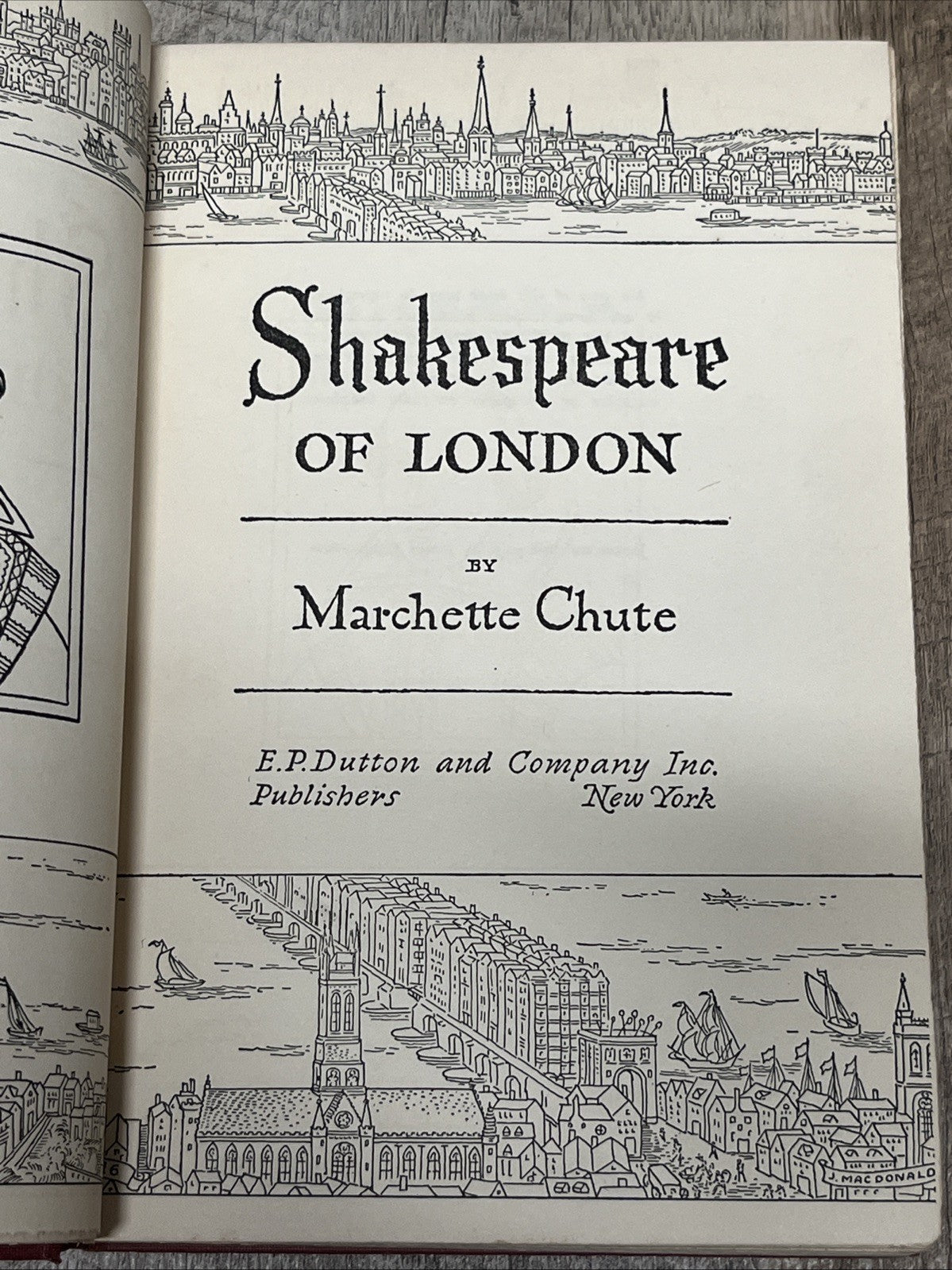 marchette chute Shakespeare of London Ist Edition (Hardcover, 1949)