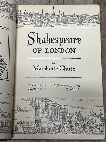 marchette chute Shakespeare of London Ist Edition (Hardcover, 1949)