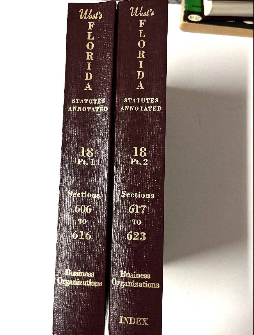 Vintage West Publishing Florida Statutes Annotated 10 Vol Set Random