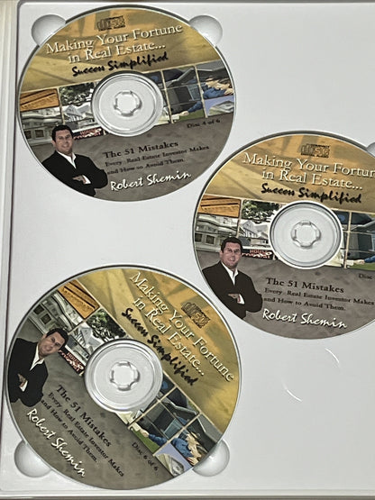 Making Your Fortune in Real Estate Success Simplified DVD Vol 1-6 Robert Shemin