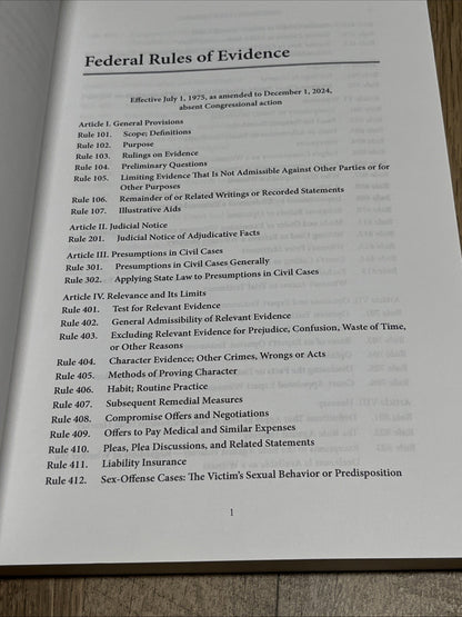 Federal Rules of Evidence Handbook ((2024 -25 Edition) Carolina Academic Press)