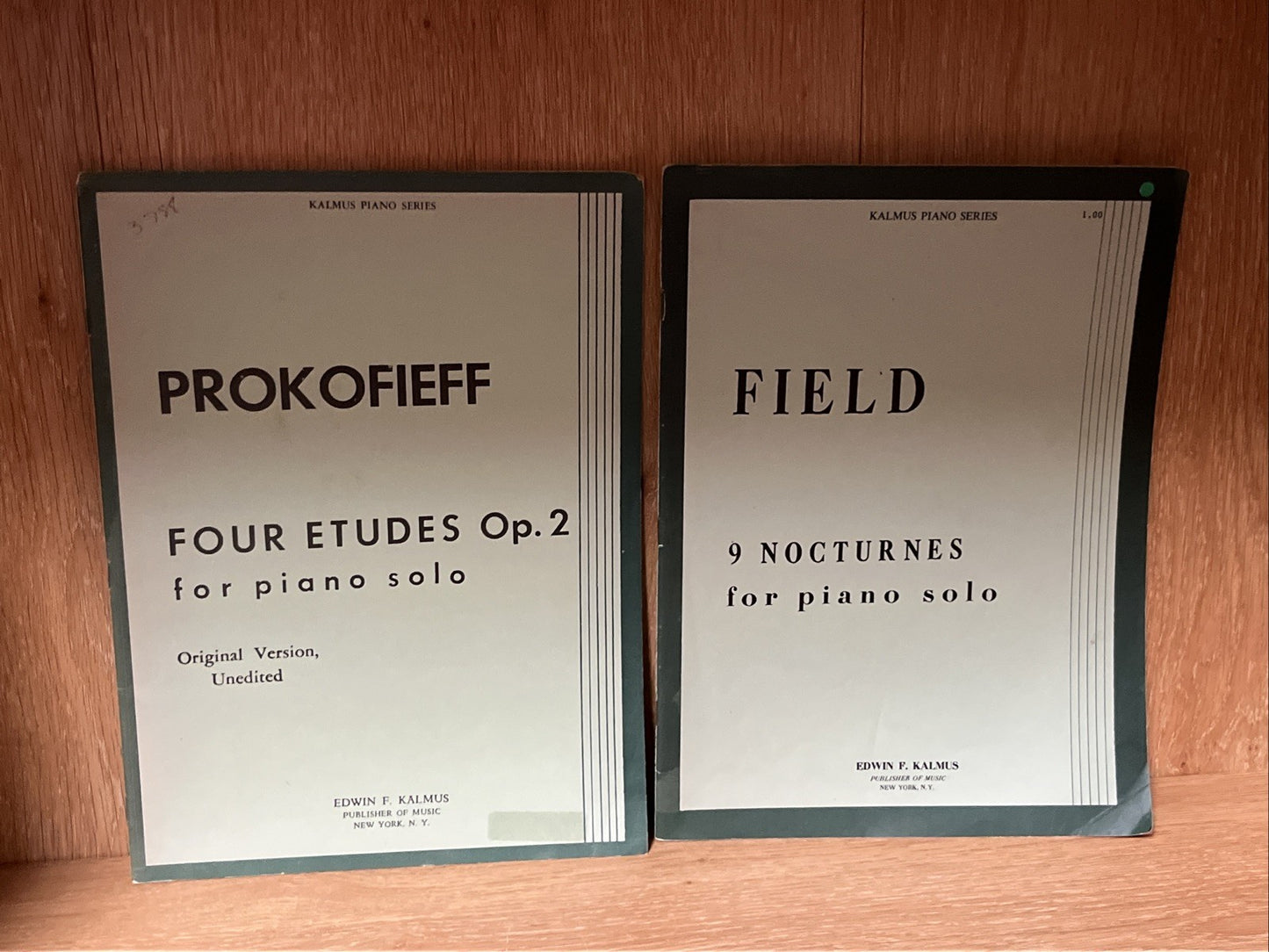 PROKOFIEFF / FIELD piano Sheet Music Edwin F KALMUS 2 Lot VT Music Books