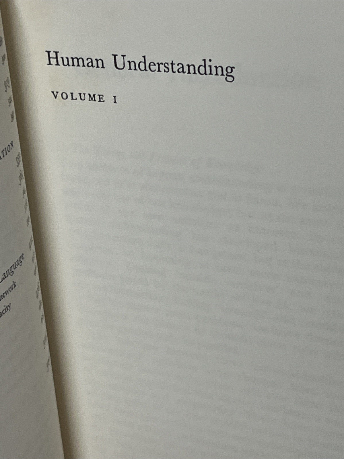 Stephen Toulmin / Human Understanding Vol I The Collective Use and Evolution 1st
