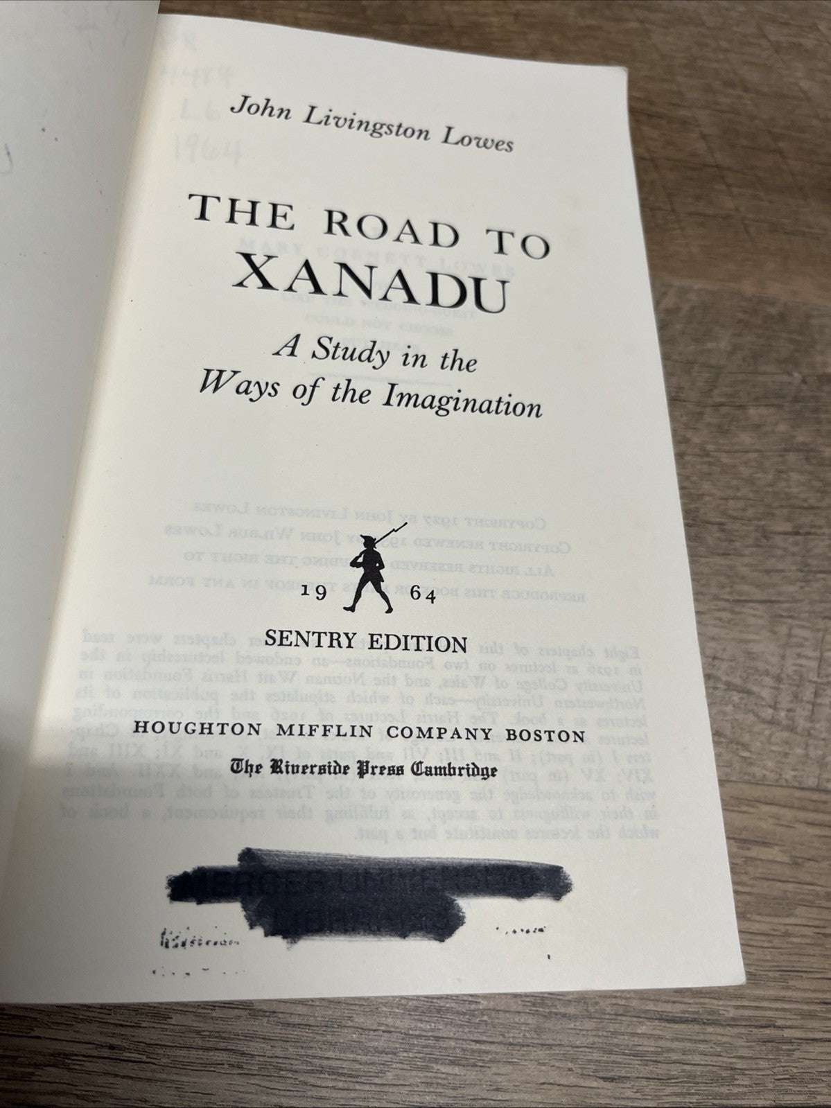 The Road To Xanadu By John Livingston Lowes Paperback 1964 Sentry Edition
