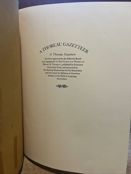 ROBERT F STOWELL / A Thoreau gazetteer Edited by William L Howarth 1st ed 1970