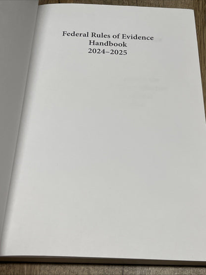 Federal Rules of Evidence Handbook ((2024 -25 Edition) Carolina Academic Press)