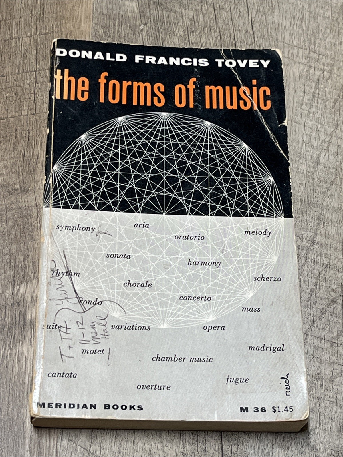 Donald Francis Tovey The Forms of Music  Vintage 7th Printing 1963 *