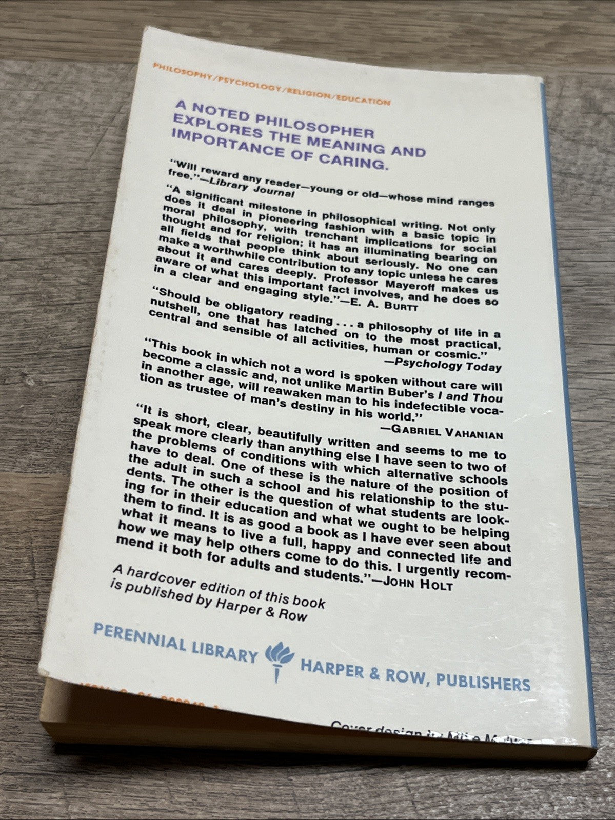 Milton Mayeroff : On Caring
