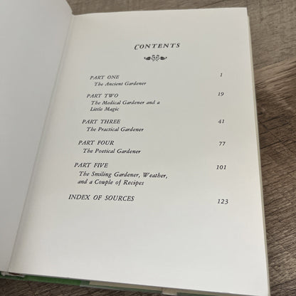 The Happy Gardener HLV Fletcher Poems Passages 1969 Hardcover w/ Thomas Bewick