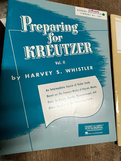 Violin Song Books Harvey S. Whistler & Carl Fischer Violin Study Books