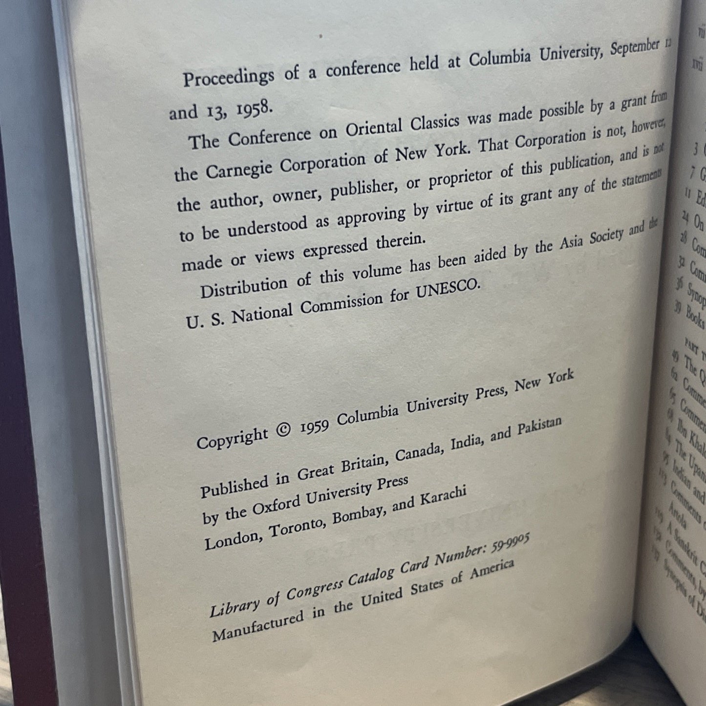 Approaches to the Oriental Classics Asian Literature and Thought in General.1959