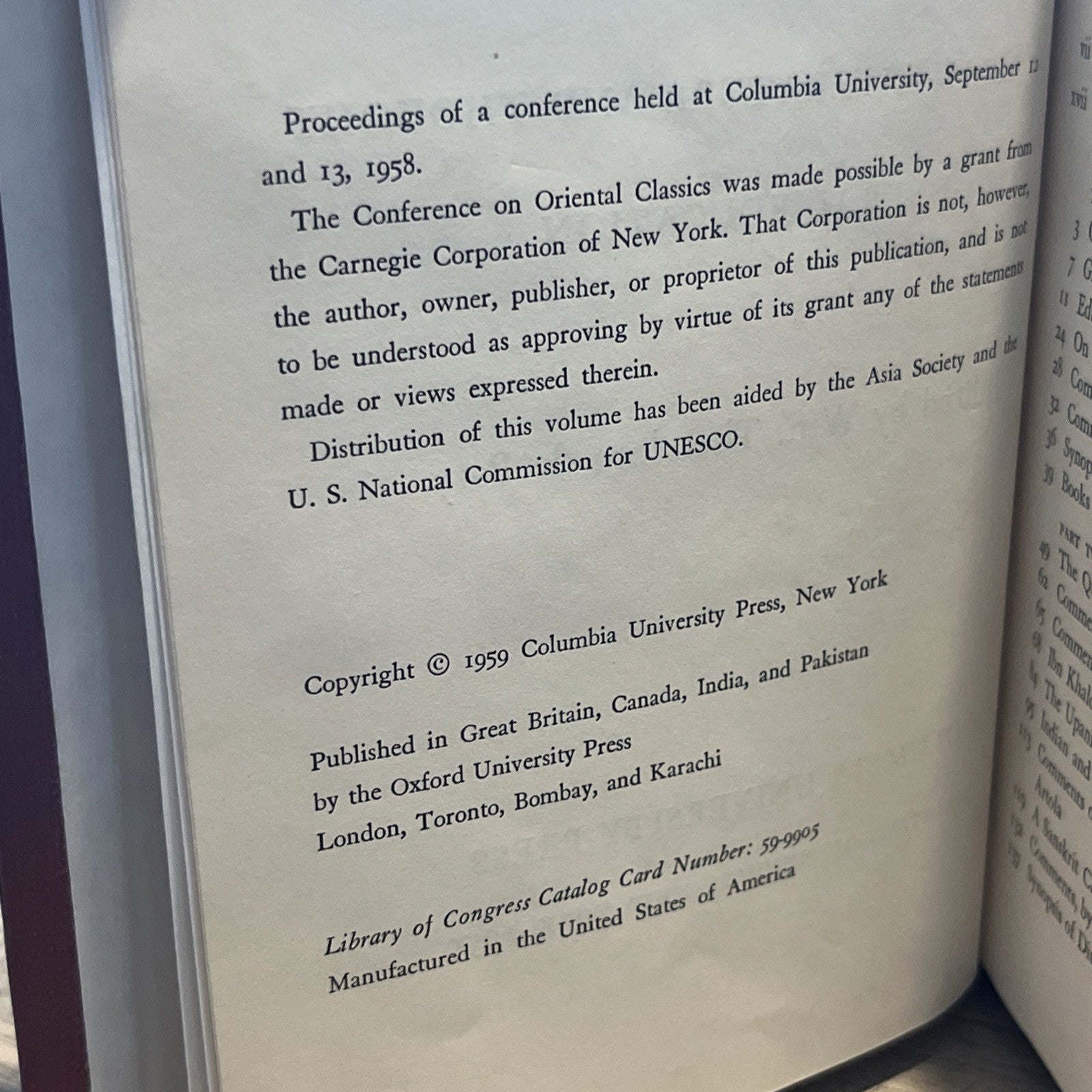 Approaches to the Oriental Classics Asian Literature and Thought in General.1959