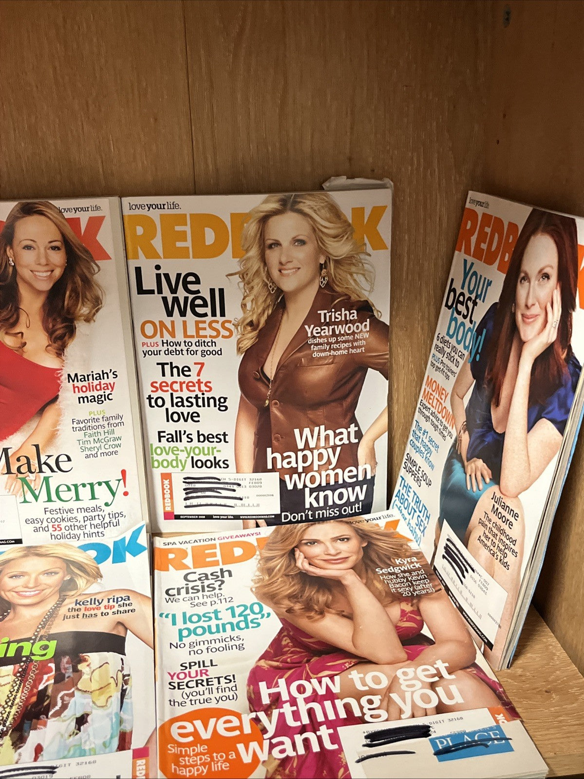 REDBOOK MAGAZINE Love Your Life Lot of 7 2007 - 2009 Mariah, Heidi, Trisha