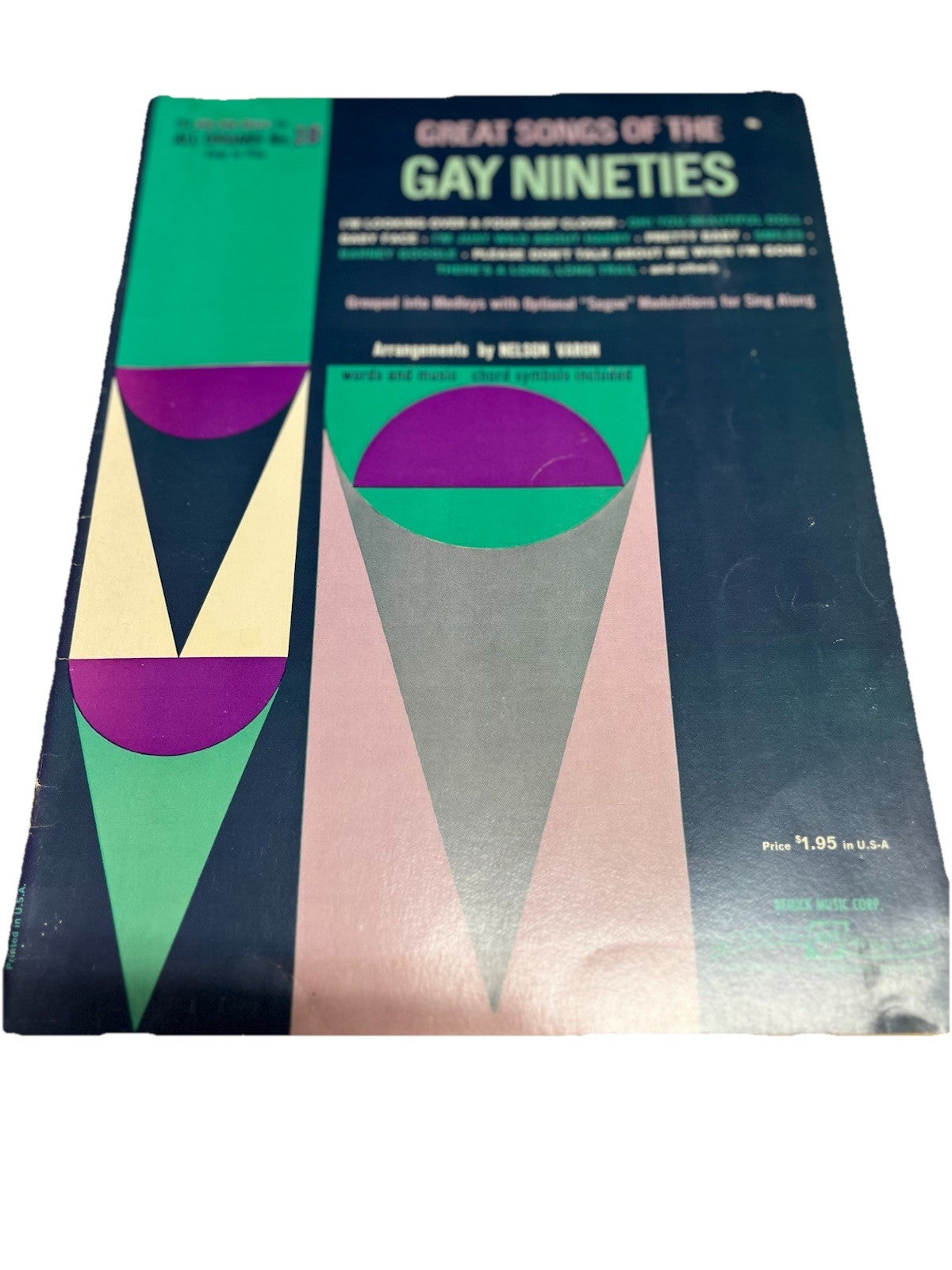 Great Songs of the Gay Nineties arrangements Nelson Varon,All Organs No.10  1966