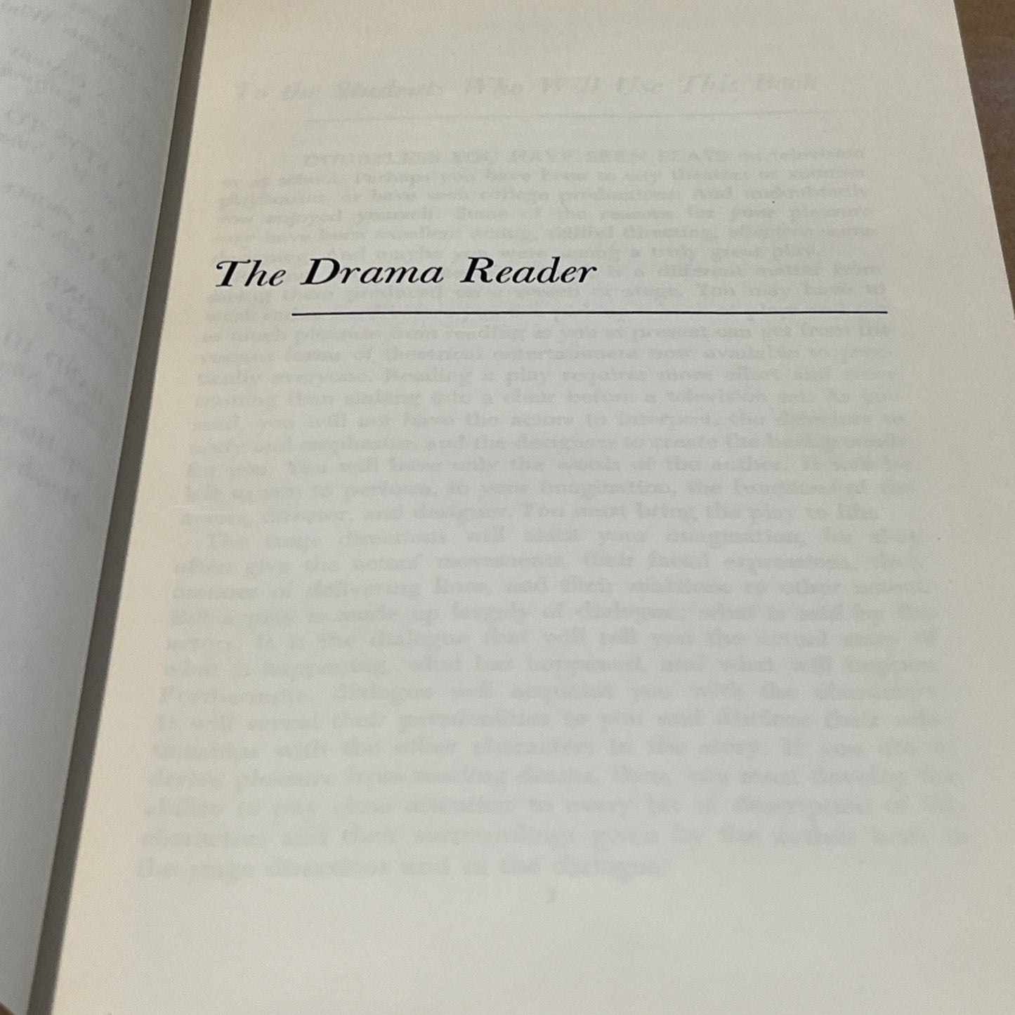 Drama Reader Full Length Plays for the Secondary School Perry, II Congdon 1st Ed