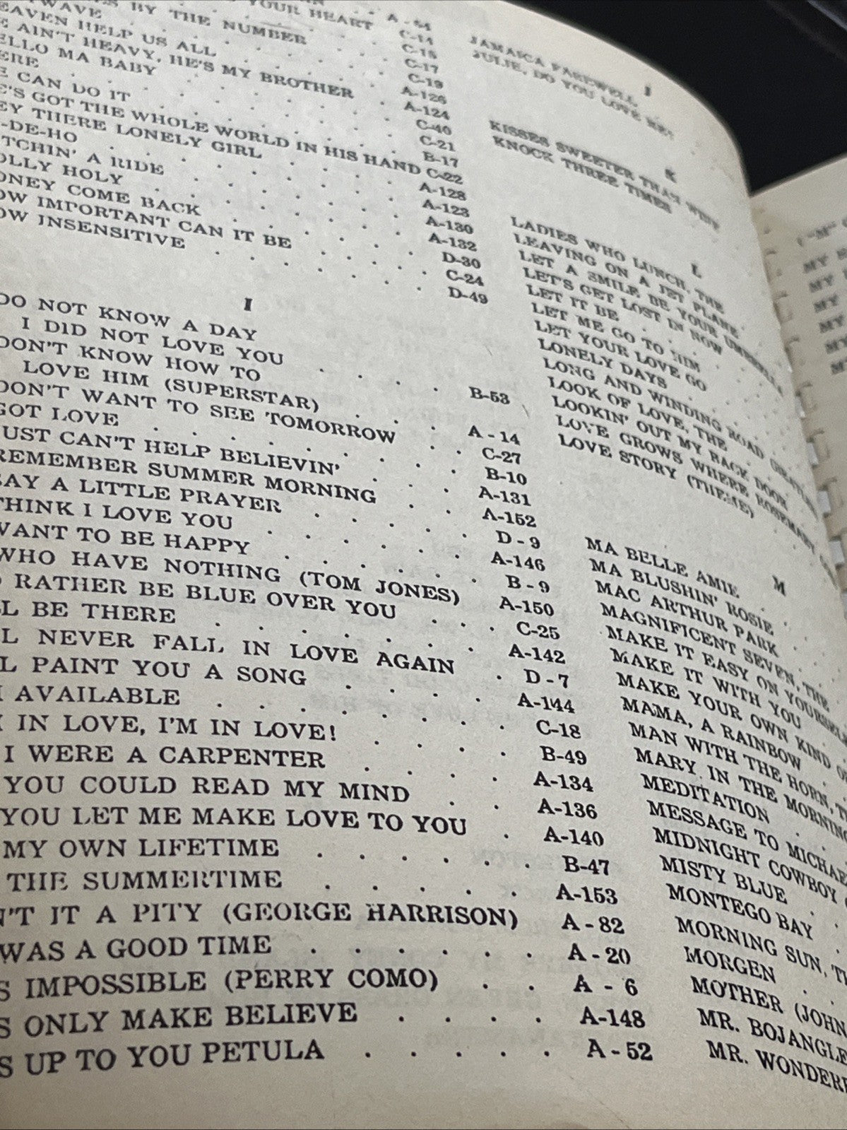 Requestfully Yours Sheet Music,Four Individually Indexed Sections Of Todays Hits