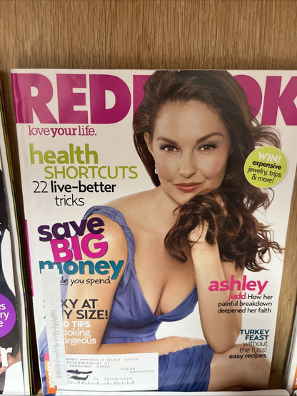 8 Pc REDBOOK MAGAZINE Love Your Life 2007 - 2008 Ashley Judd, Debra ..