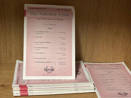 Volunteer Choir Nov/Dec 2013 Easy SATB Anthems for Worship Lot of 20