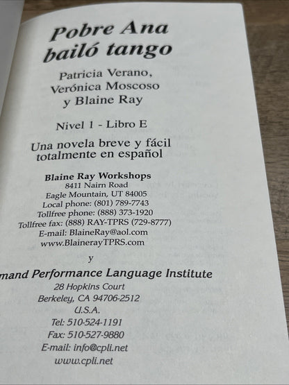 Pobre Ana bailo tango Una Novela breve Y Facil Totalmente (Nivel 1 - Libro E)