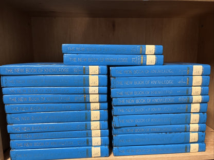The New Book of Knowledge Encyclopedia 1989 Complete Set 21 Vols. Deluxe Lib Ed