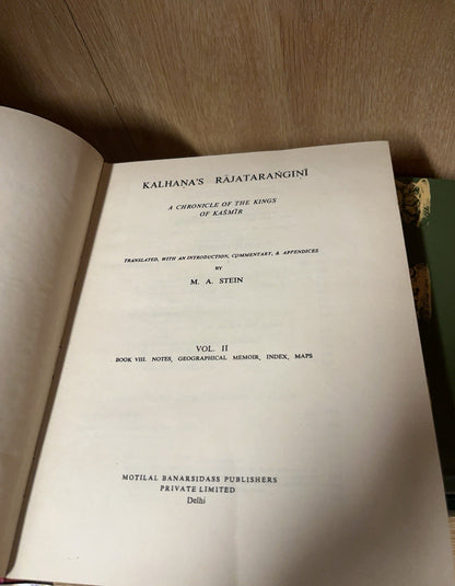 KALHANAS RAJATARANGINIA CHRONICLE OF THE KINGS OF KAŠMIR Volumes 1-3 Sets