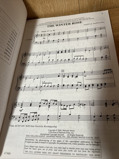 Lot of 8 The Winter Rose SATB Composed by Joseph M. Martin, Shawnee Press No CD