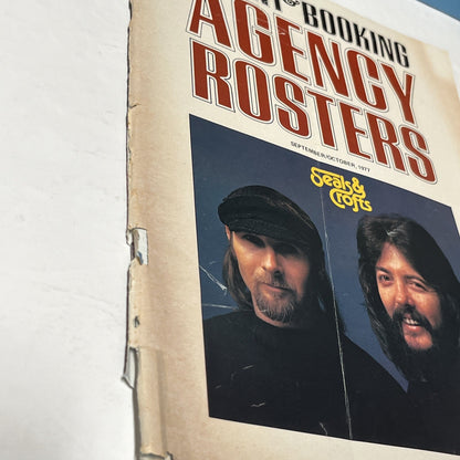 Talent and Booking Agency Rosters September/Octomber 1977 Seals And Crofts