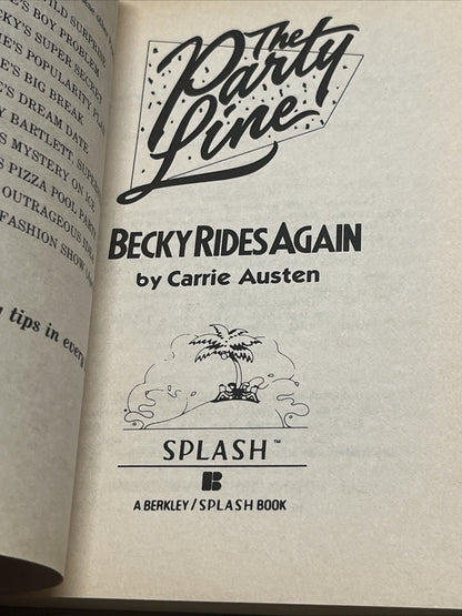 Becky Rides Again (The Party Line, No 11) - Mass Market Paperback - GOOD
