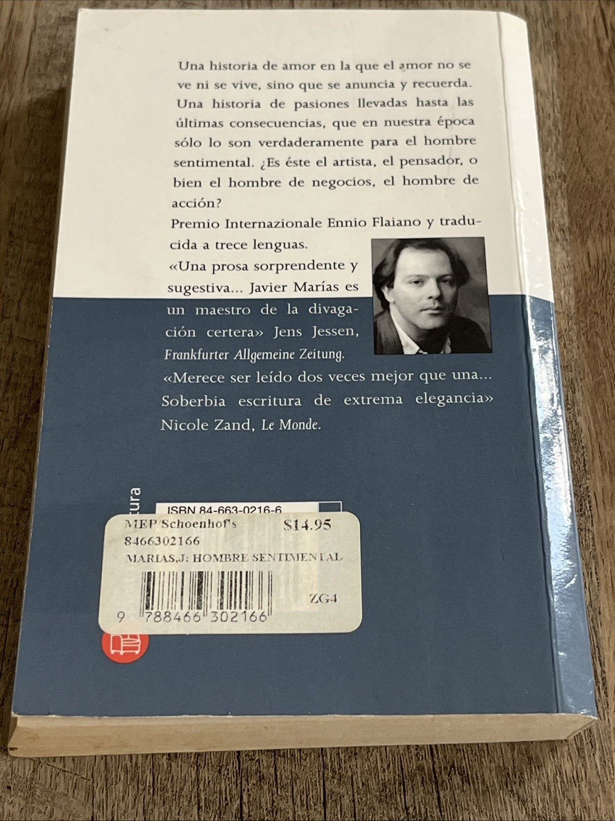 EL HOMBRE SENTIMENTAL (SPANISH EDITION) By Javier Marias