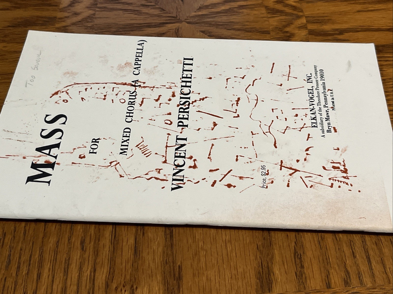 Mass for Mixed Chorus (a cappella)" by Vincent Persichetti