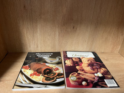 Kenmore Microwave Cooking & Wilton Recipe And Idea Book Christmas Lot of 2