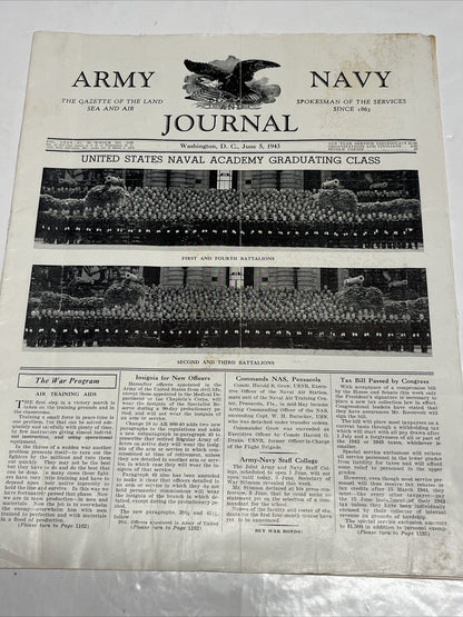 Army Navy Journal Washington DC Vol. 80, No 40, June 5, 1943￼