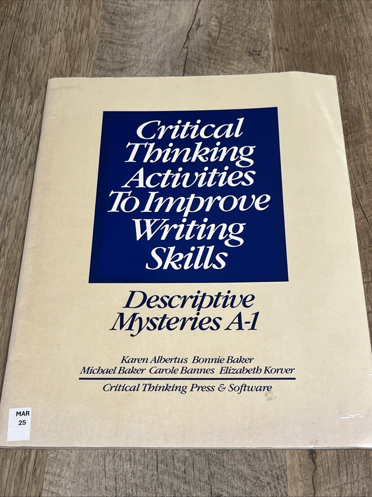 Critical Thinking Activities to Improve Writing : Descriptive Mysteries A-1