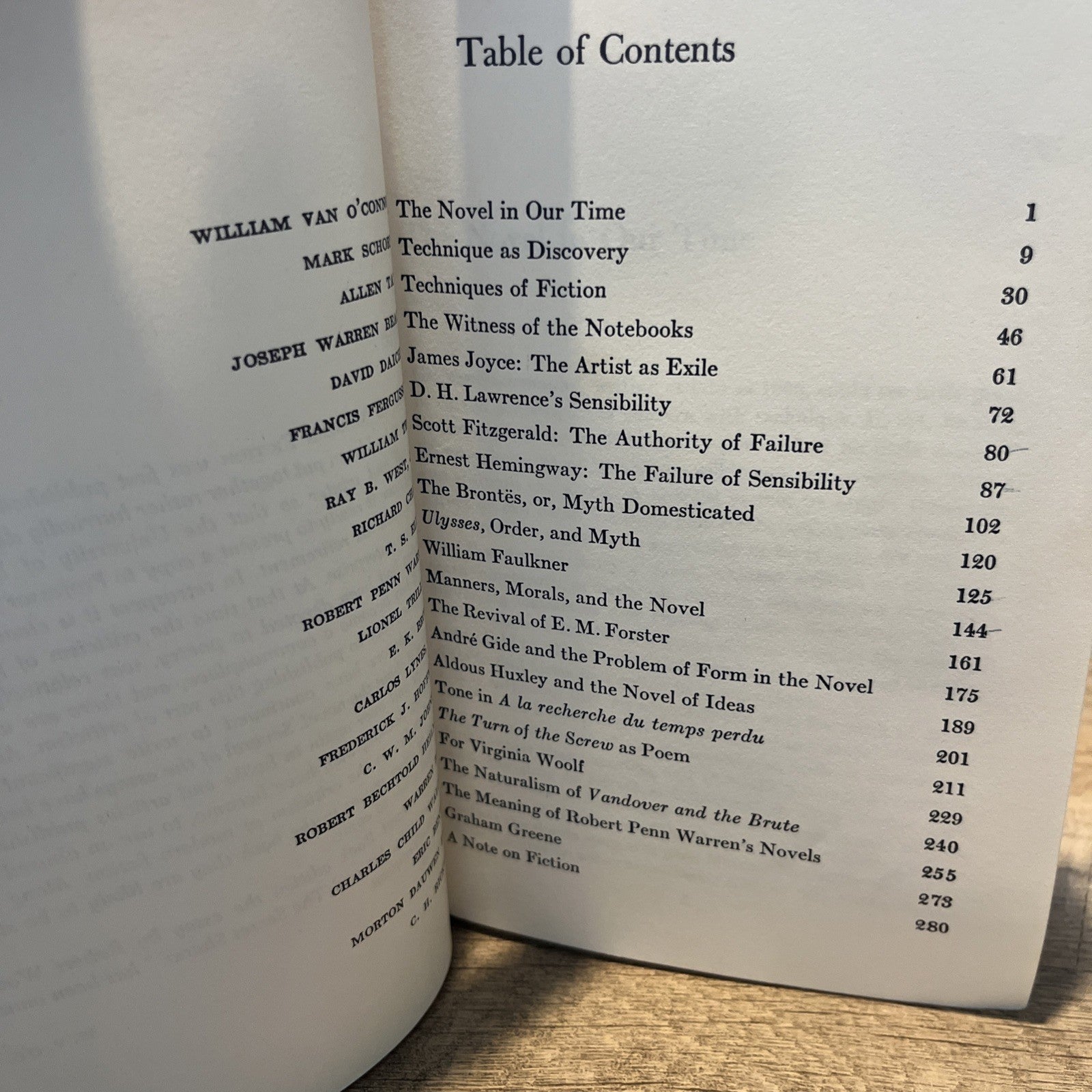 Forms of Modern Fiction edited by William Van O'Conner [1964]