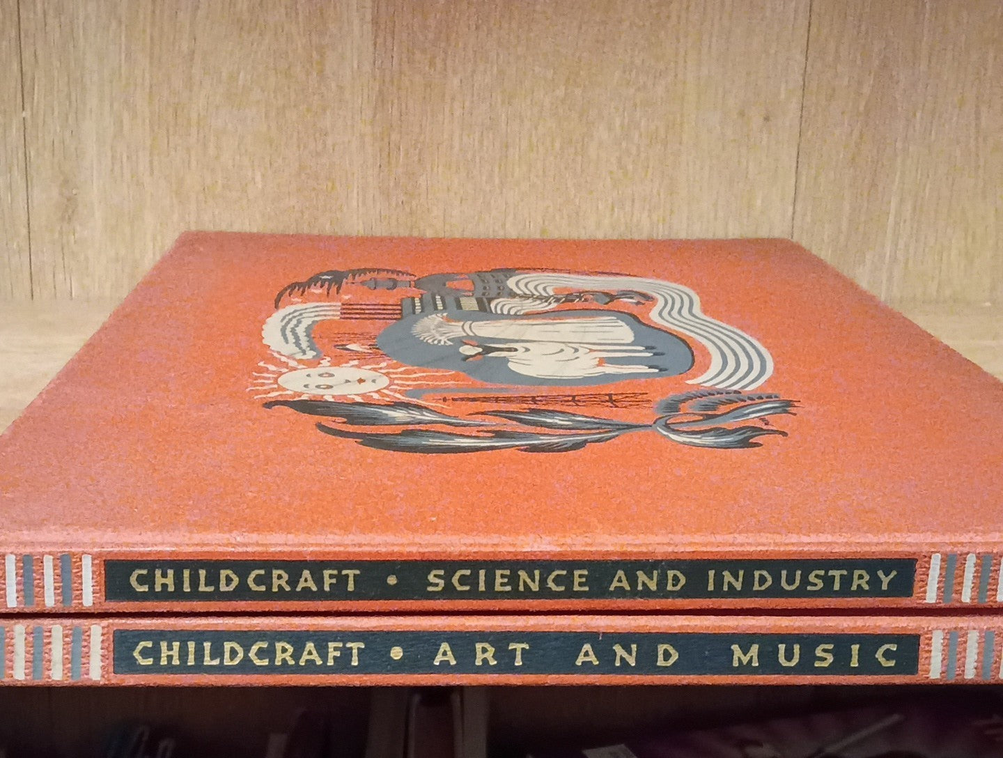 Vintage Childrens Books, Childcraft Art  Music & Science and Industry, 1945 USA